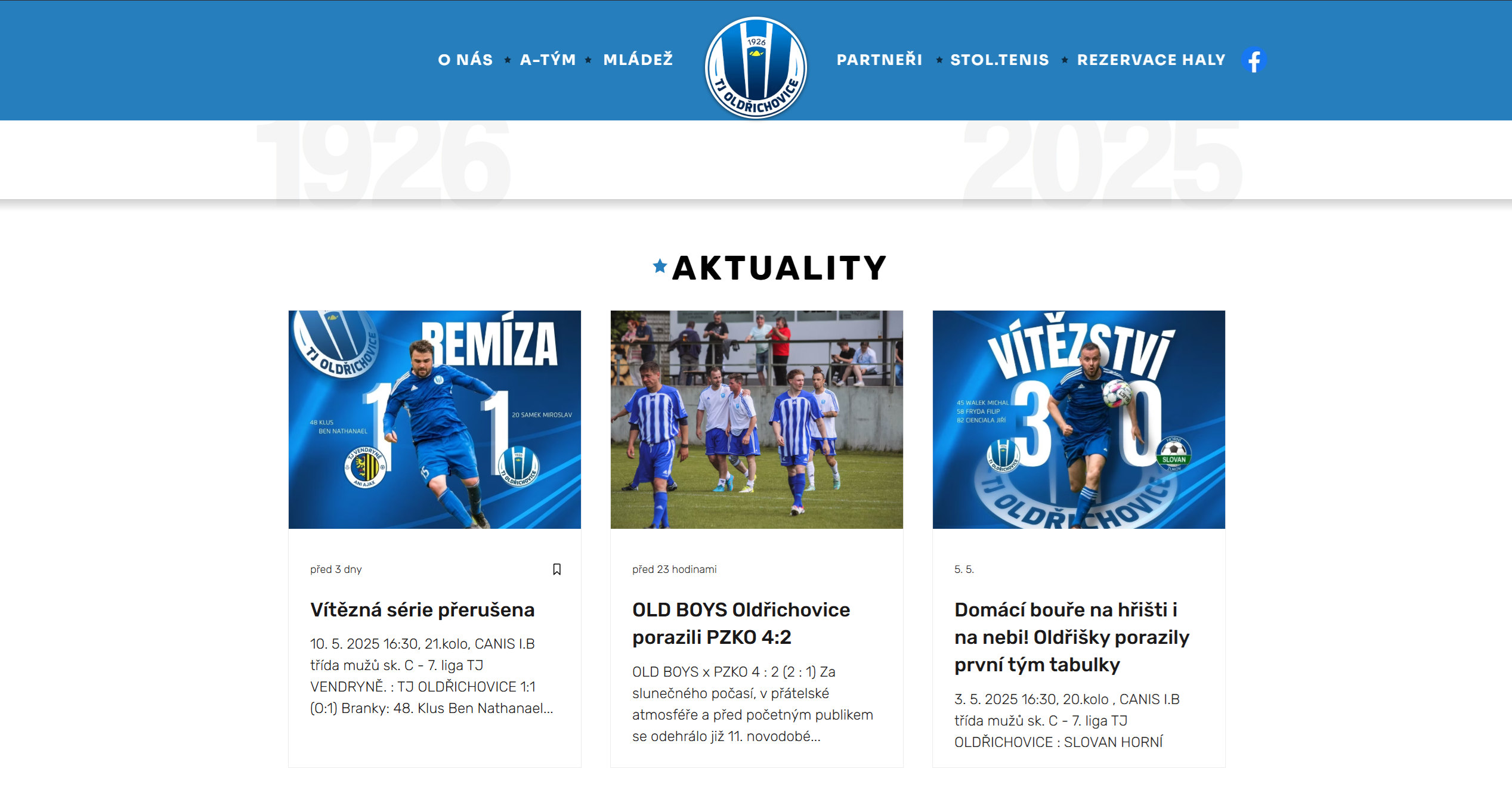 Náhled projektu TJ Oldřichovice